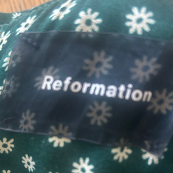 Reformation Green Polka Dot Dress - Picture 3 of 4